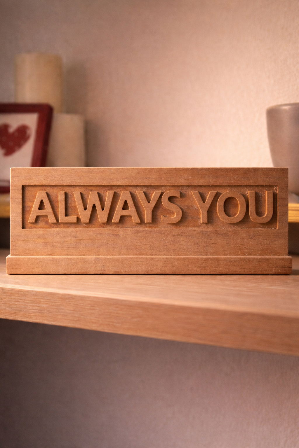 🪵 Дървена табела „ALWAYS YOU“ ✨